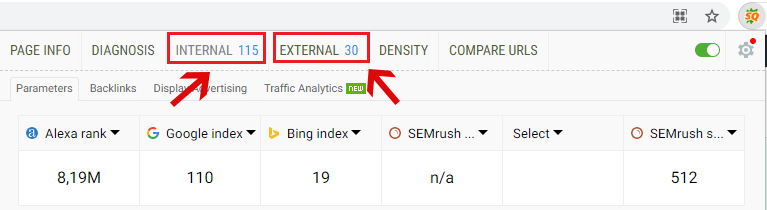 Kiểm tra Internal và External Link