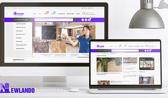 Thiết kế website ngành Vật liệu xây dựng Newlando