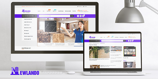 Thiết kế website ngành Vật liệu xây dựng Newlando